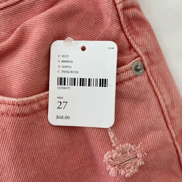 Free People Sofia shorts in Pink startlight denim// sz: 27// NWT - Picture 2 of 5